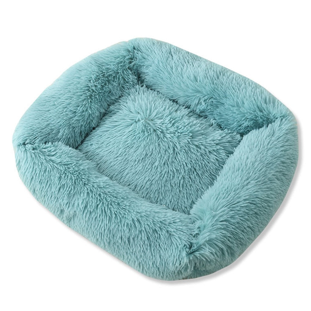 Dogs Long Plush Solid Bed