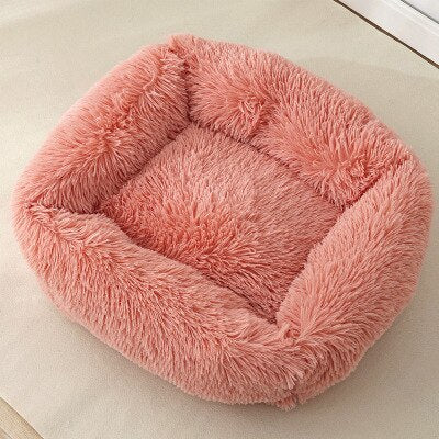 Dogs Long Plush Solid Bed