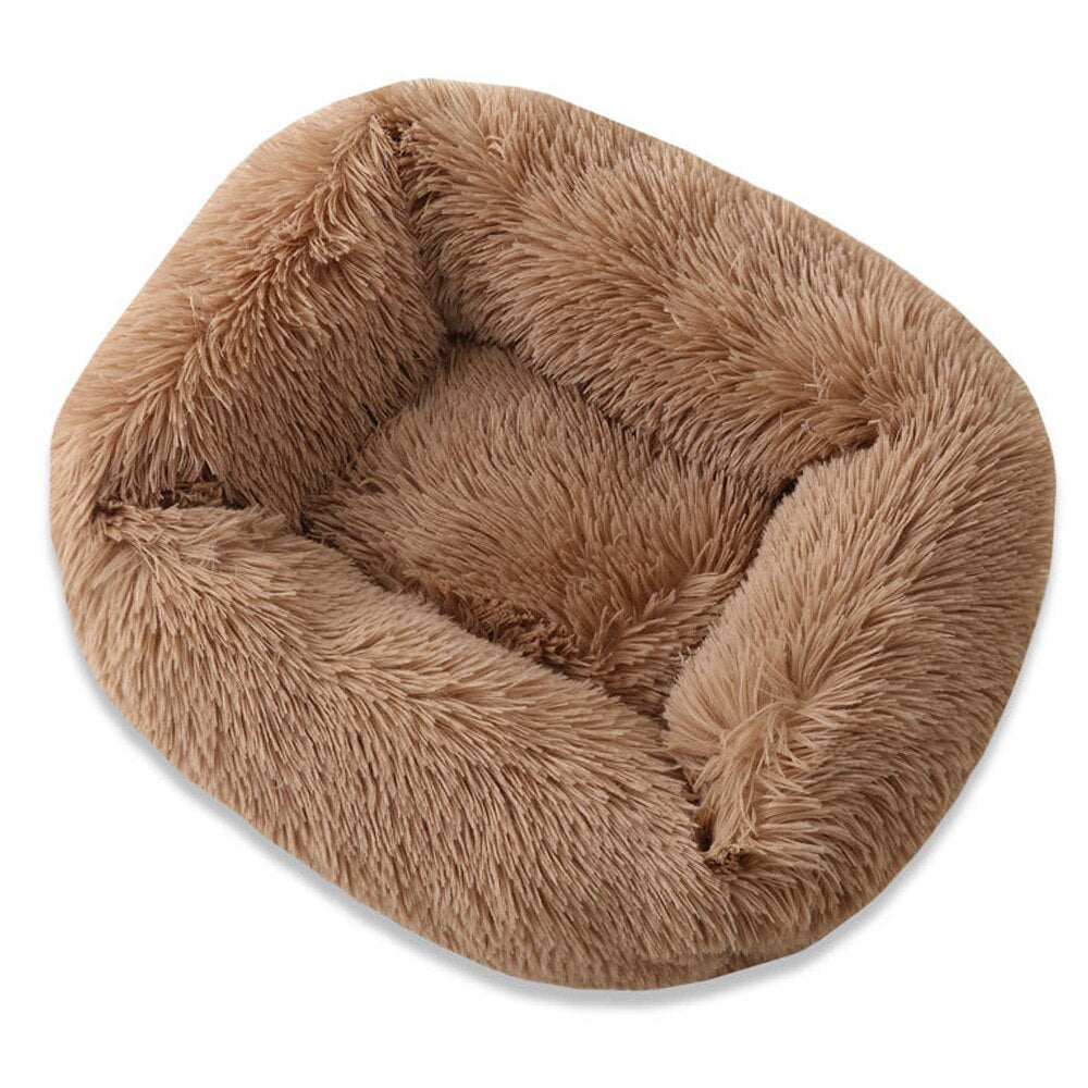 Dogs Long Plush Solid Bed