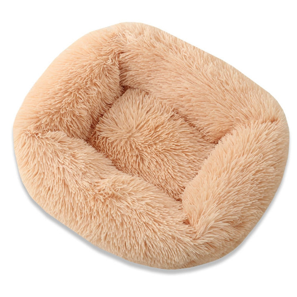 Dogs Long Plush Solid Bed