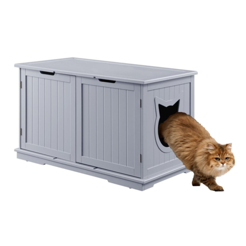 X-Large Cat Washroom Bench Litter Box Enclosure Furniture Box House